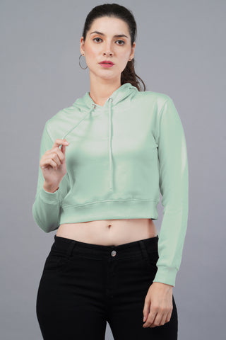 Women's Mint Mojito Crop Hoodie 002