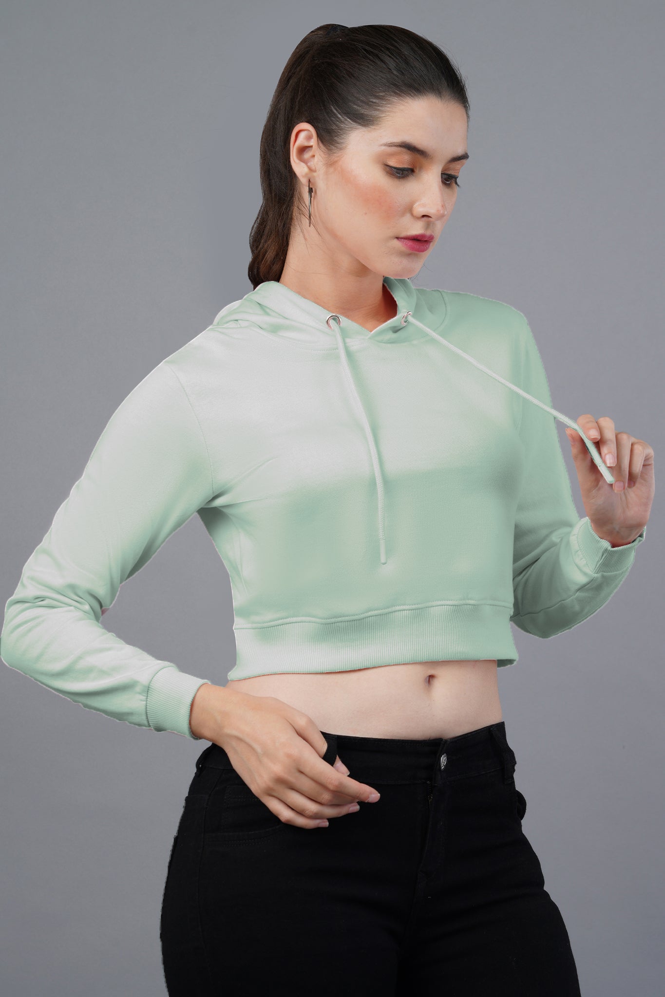 Women's Mint Mojito Crop Hoodie 003