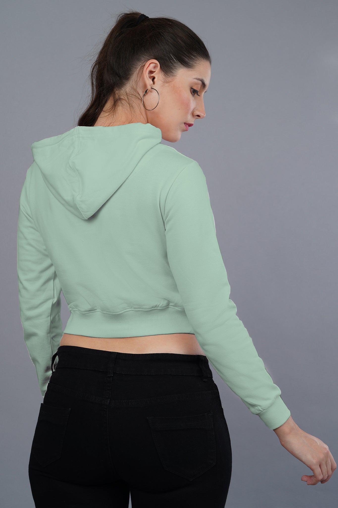 Women's Mint Mojito Crop Hoodie 006