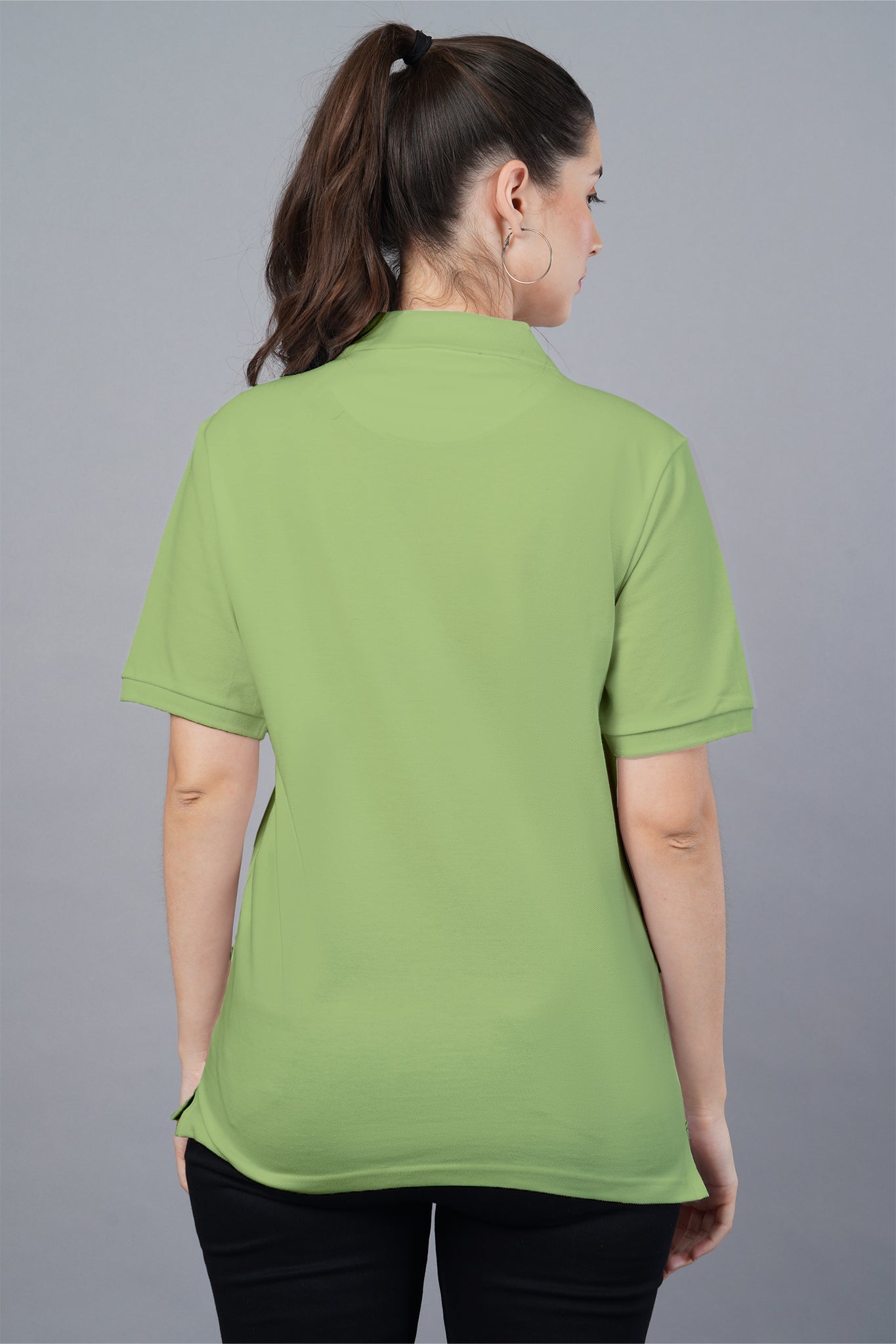 Women's Moss Green Polo T-shirt 003