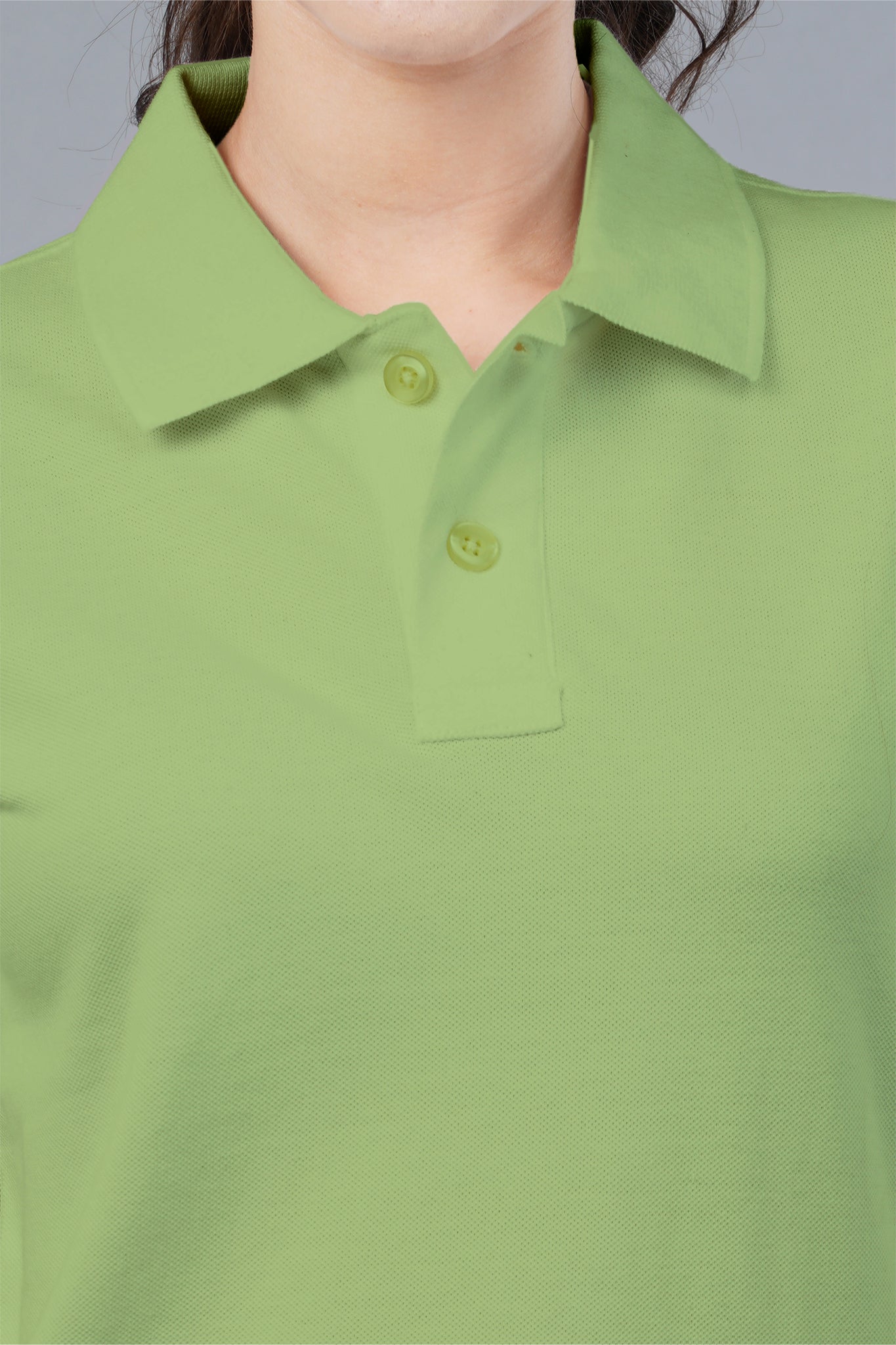 Women's Moss Green Polo T-shirt 004