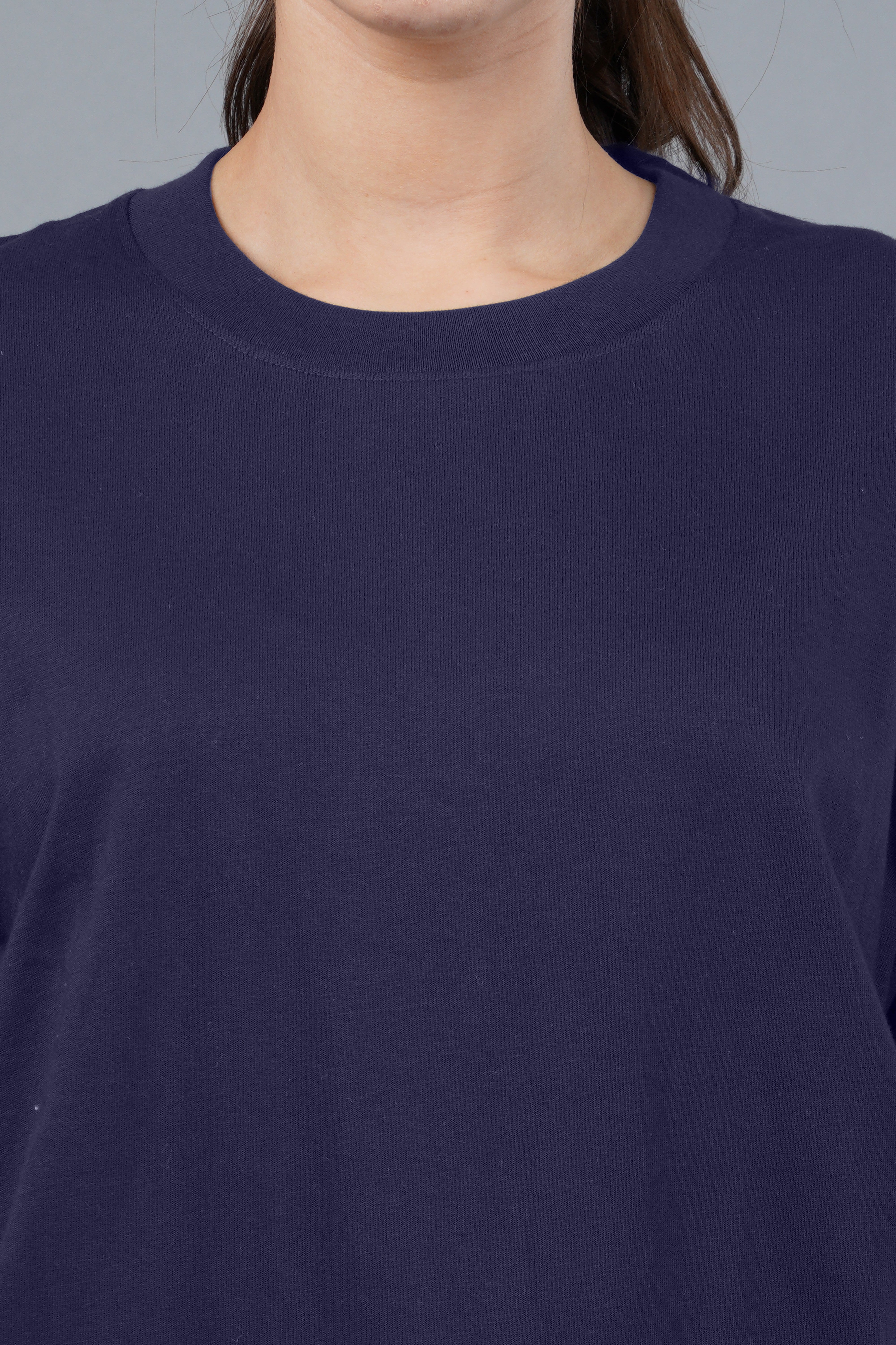 Women's Navy Blue Regal Oversized T-shirt 003