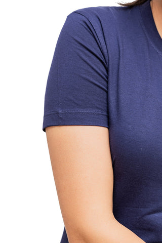 Women's Navy Blue Regal Plain T-shirt No Other Day 