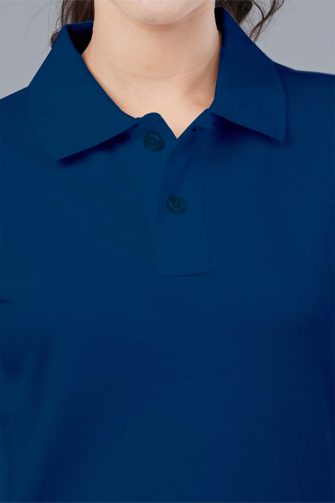 Women's Dark Navy Blue Polo T-shirt 004