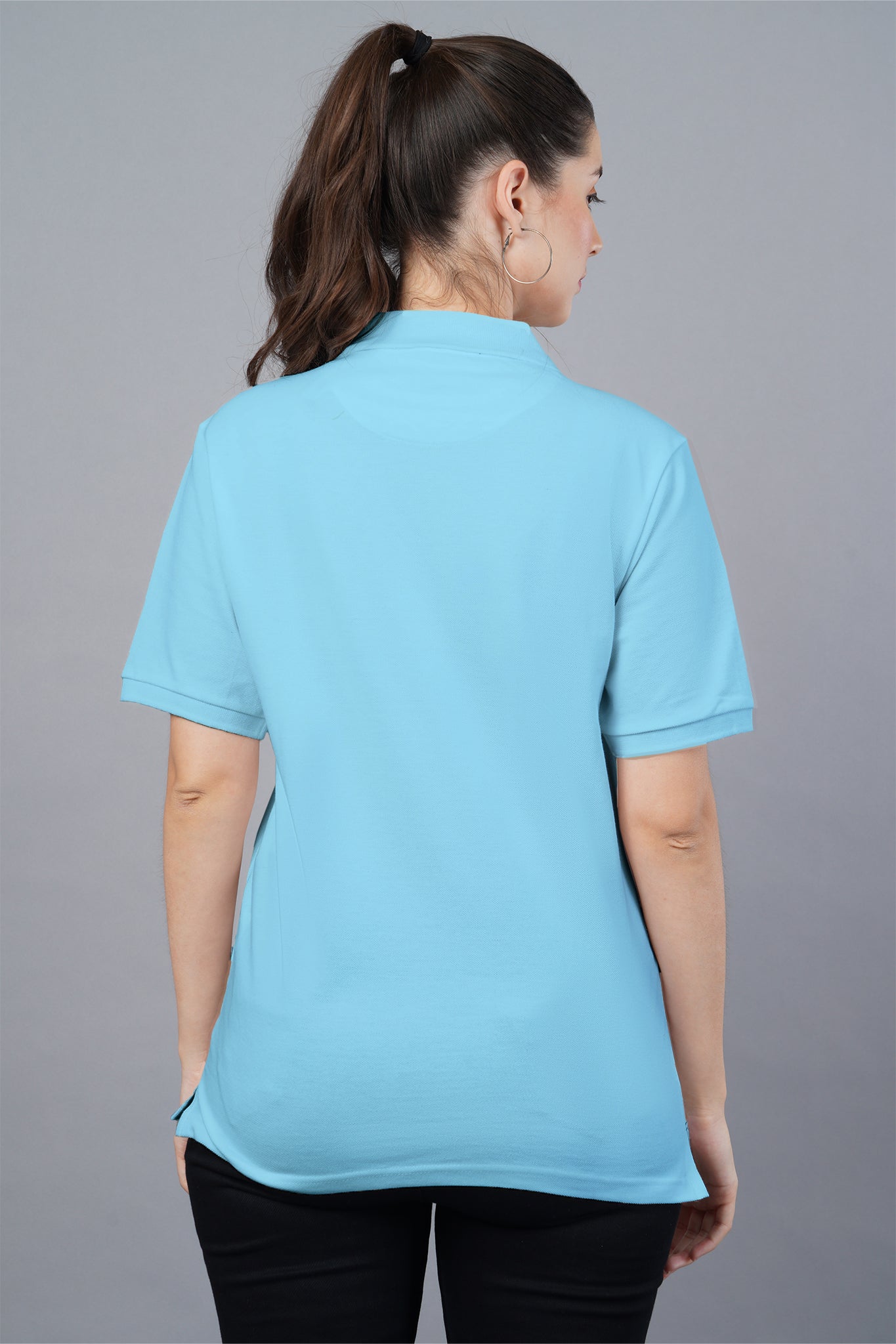 Women's Ocean Blue Serenity Polo T-shirt 003