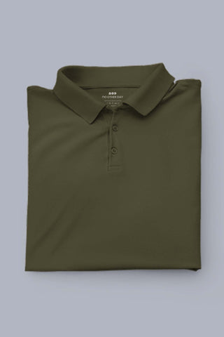 Women's Olive Green Polo T-shirt 005