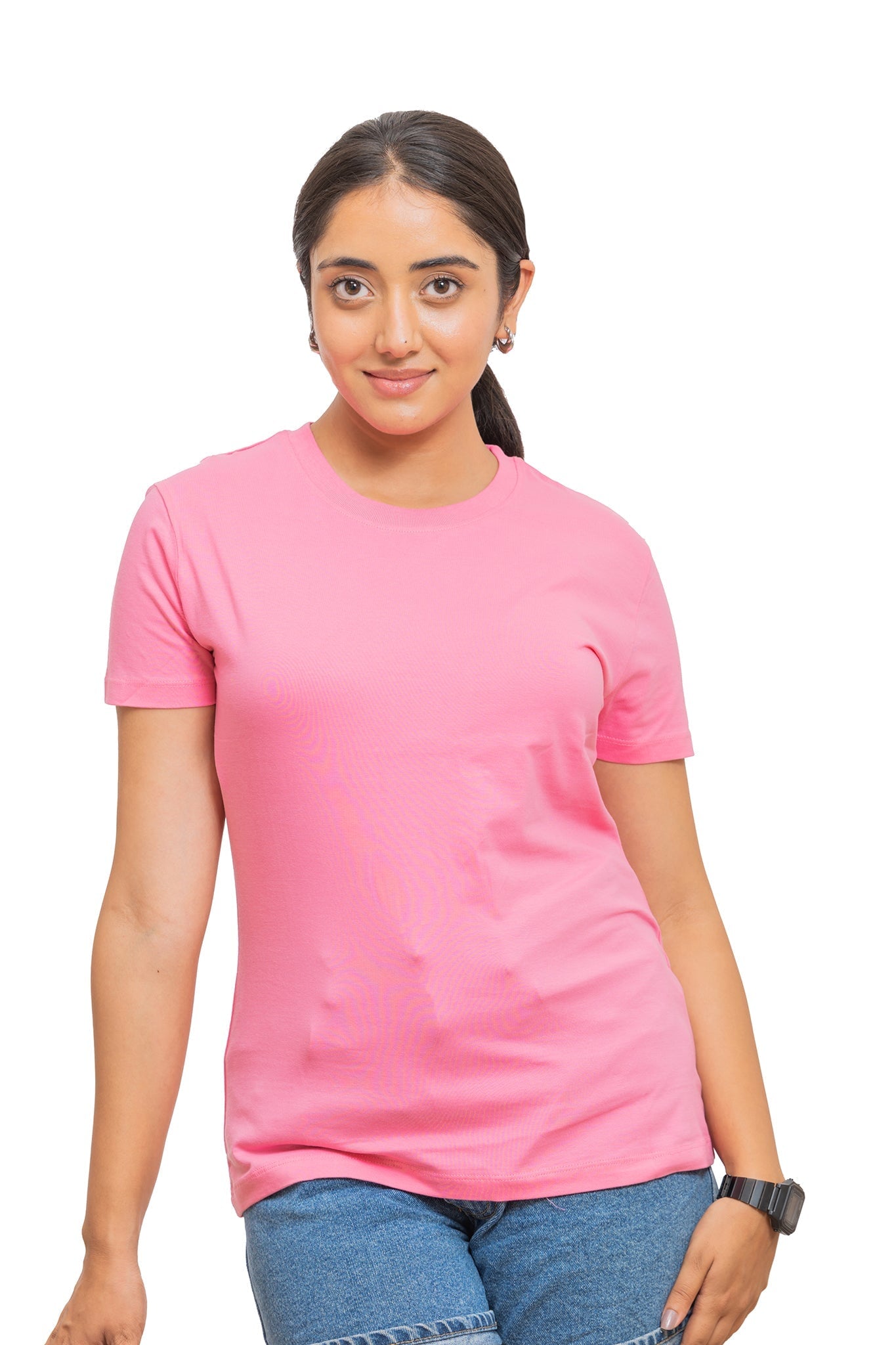 Women's Pink Blush Plain T-shirt No Other Day 