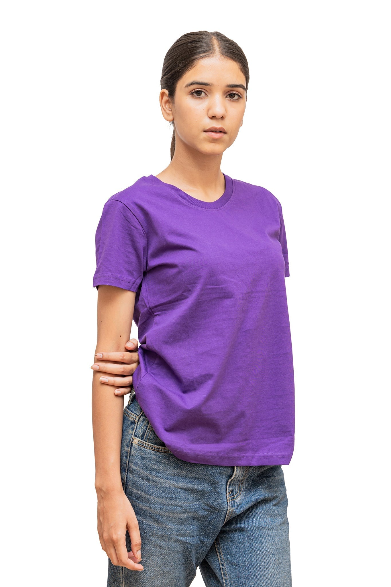 Women's Purple Majesty Plain T-shirt No Other Day 