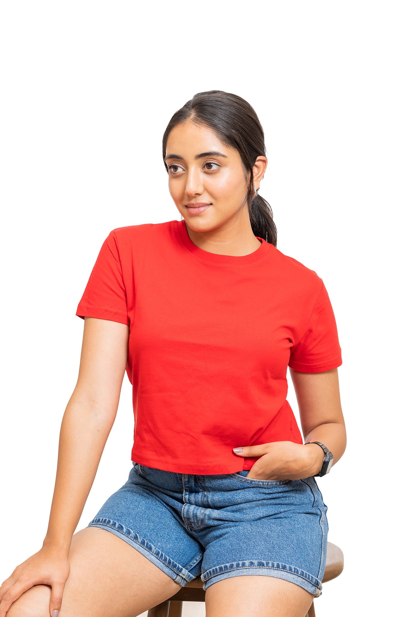 Women's Red Passion Crop Top 002