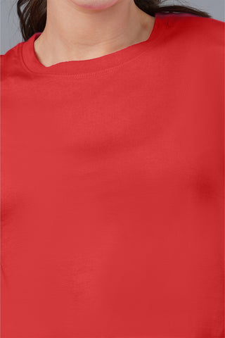 Women's Red Passion Knot Crop Top 001