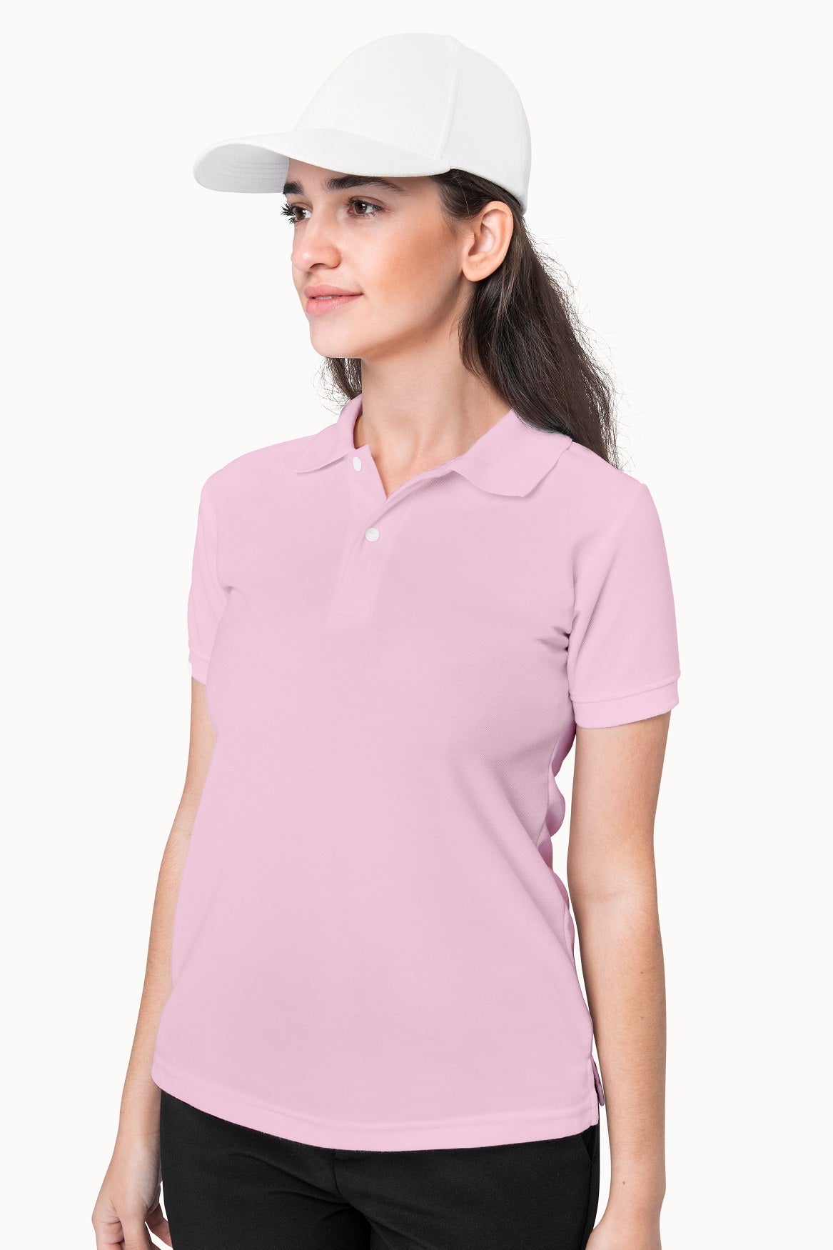 Women's Soft Pink Bliss Polo T-shirt 004