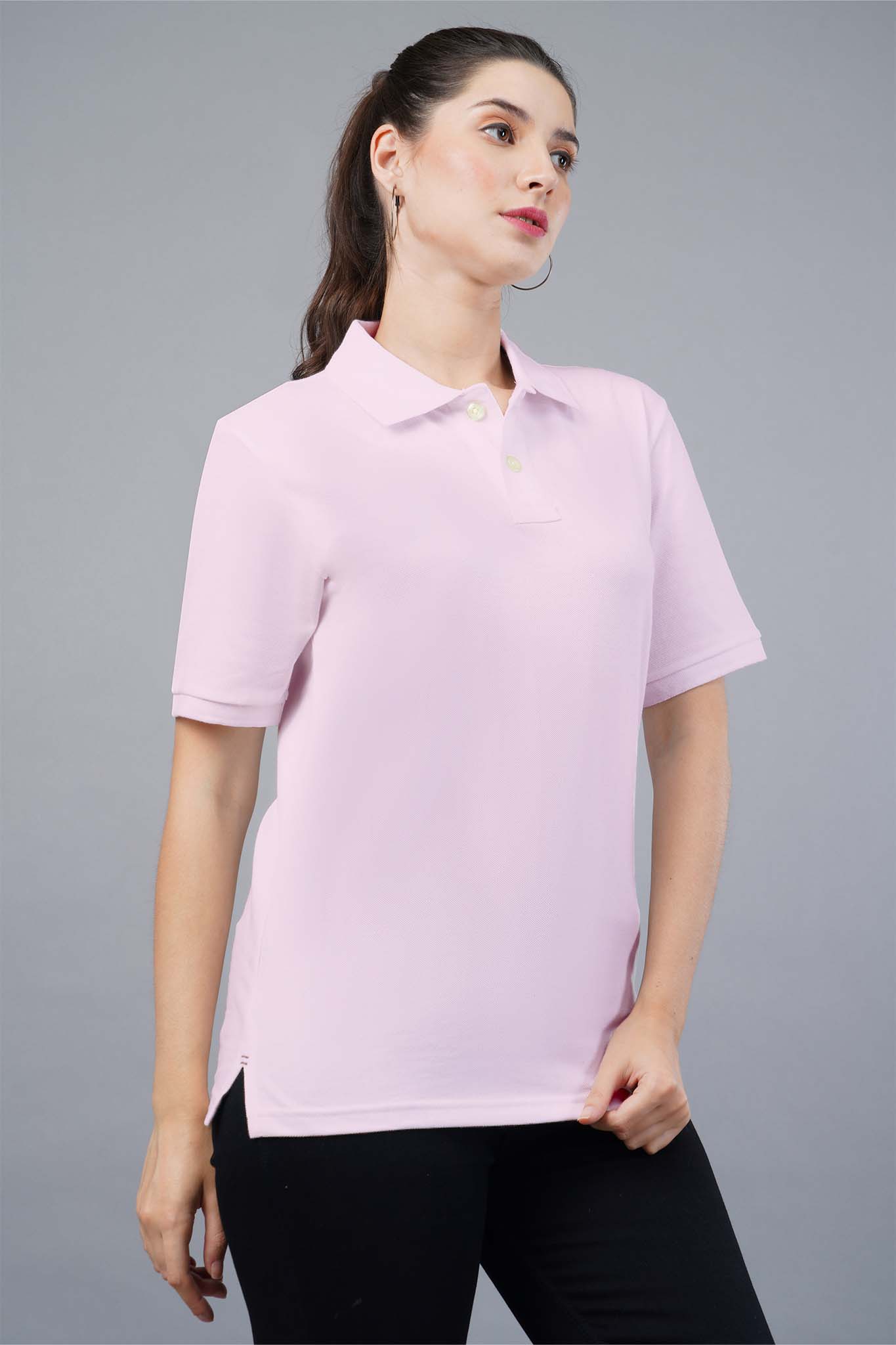 Women's Soft Pink Bliss Polo T-shirt 006