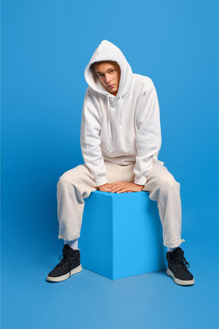 Men's White Elegance Hoodie 001