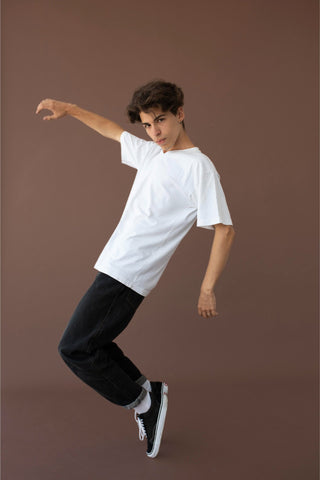 Men's White Elegance Oversized T-shirt 001