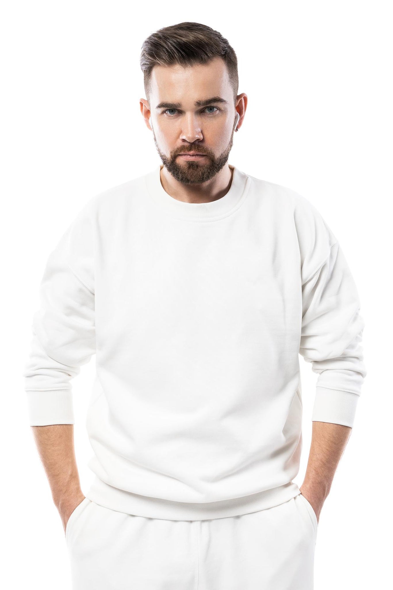 White sweatshirt hot sale mens online