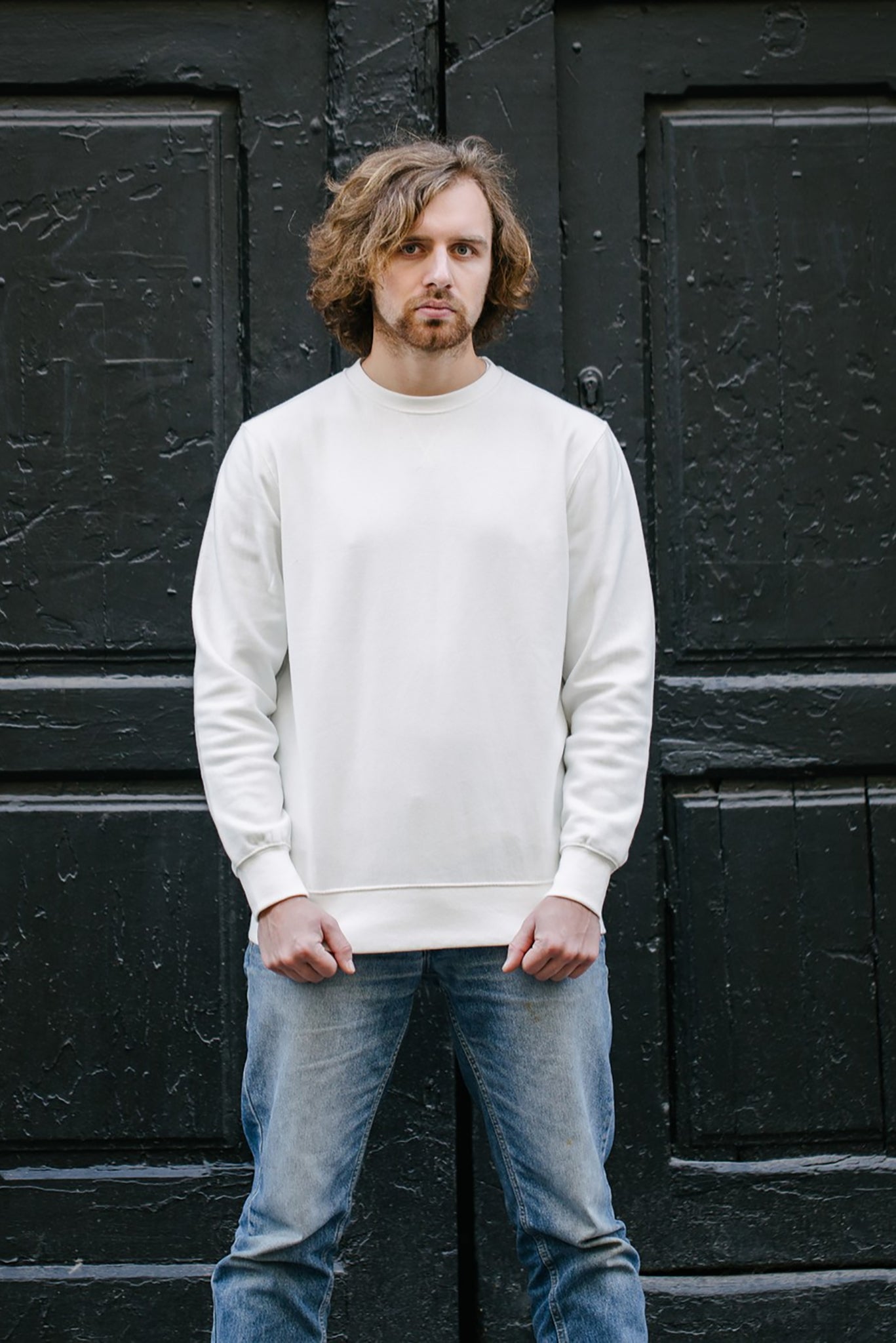 Mens sweatshirt white on sale