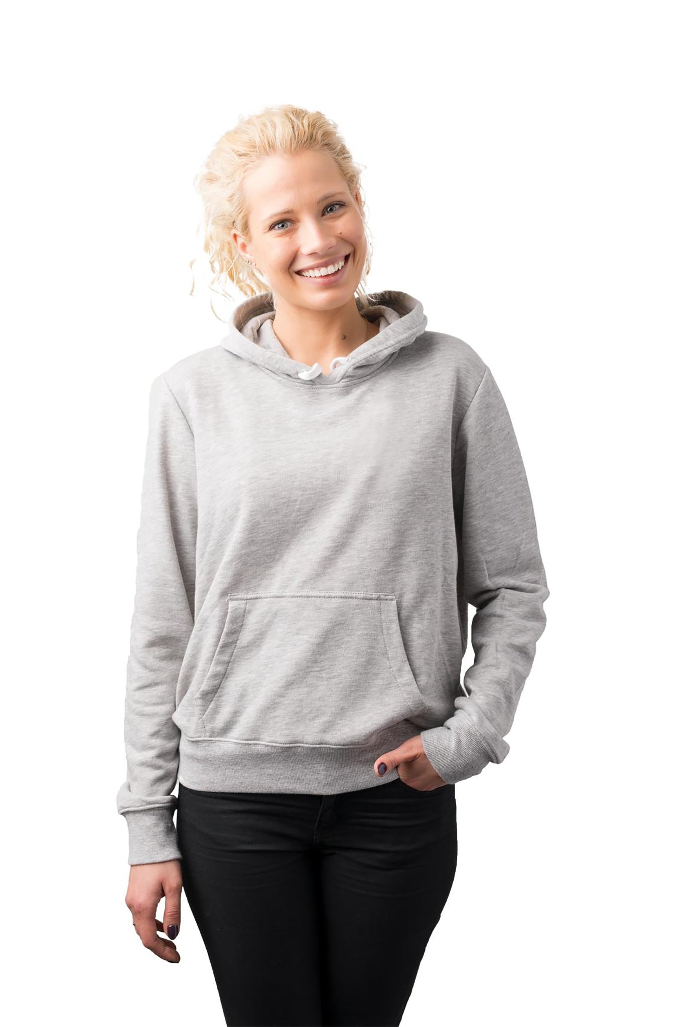 Women's Grey Heather Mist Hoodie 003