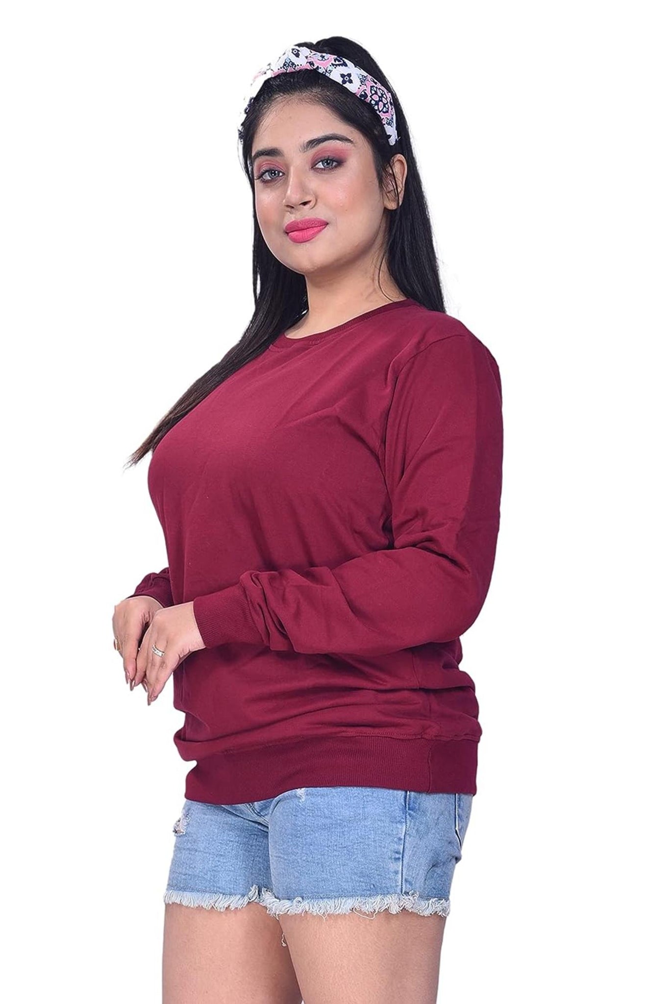 Women's Maroon Wine Sweatshirt 003