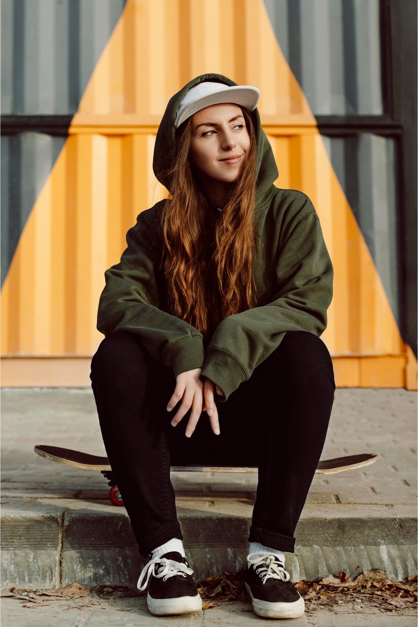 Women's Olive Green Hoodie 002