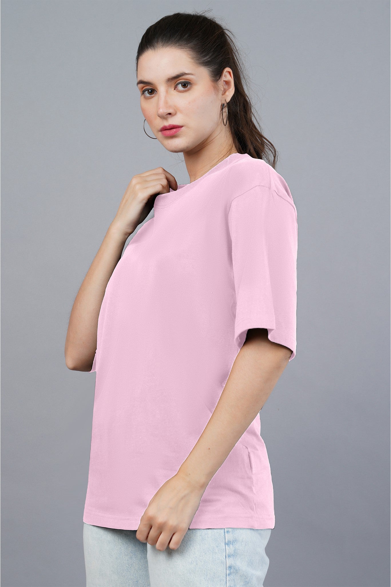 Women's Soft Pink Bliss Oversized T-shirt 002