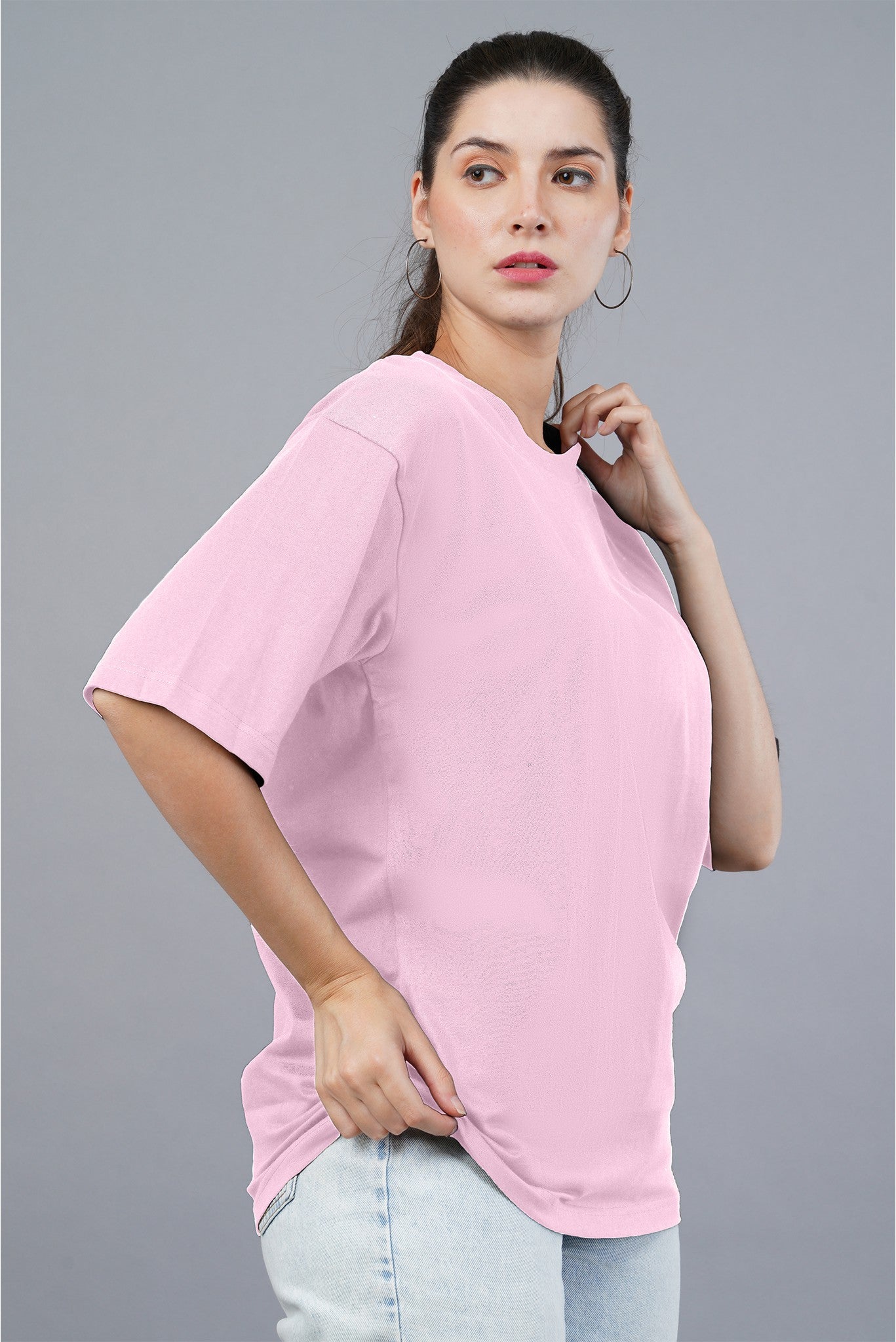 Women's Soft Pink Bliss Oversized T-shirt 003