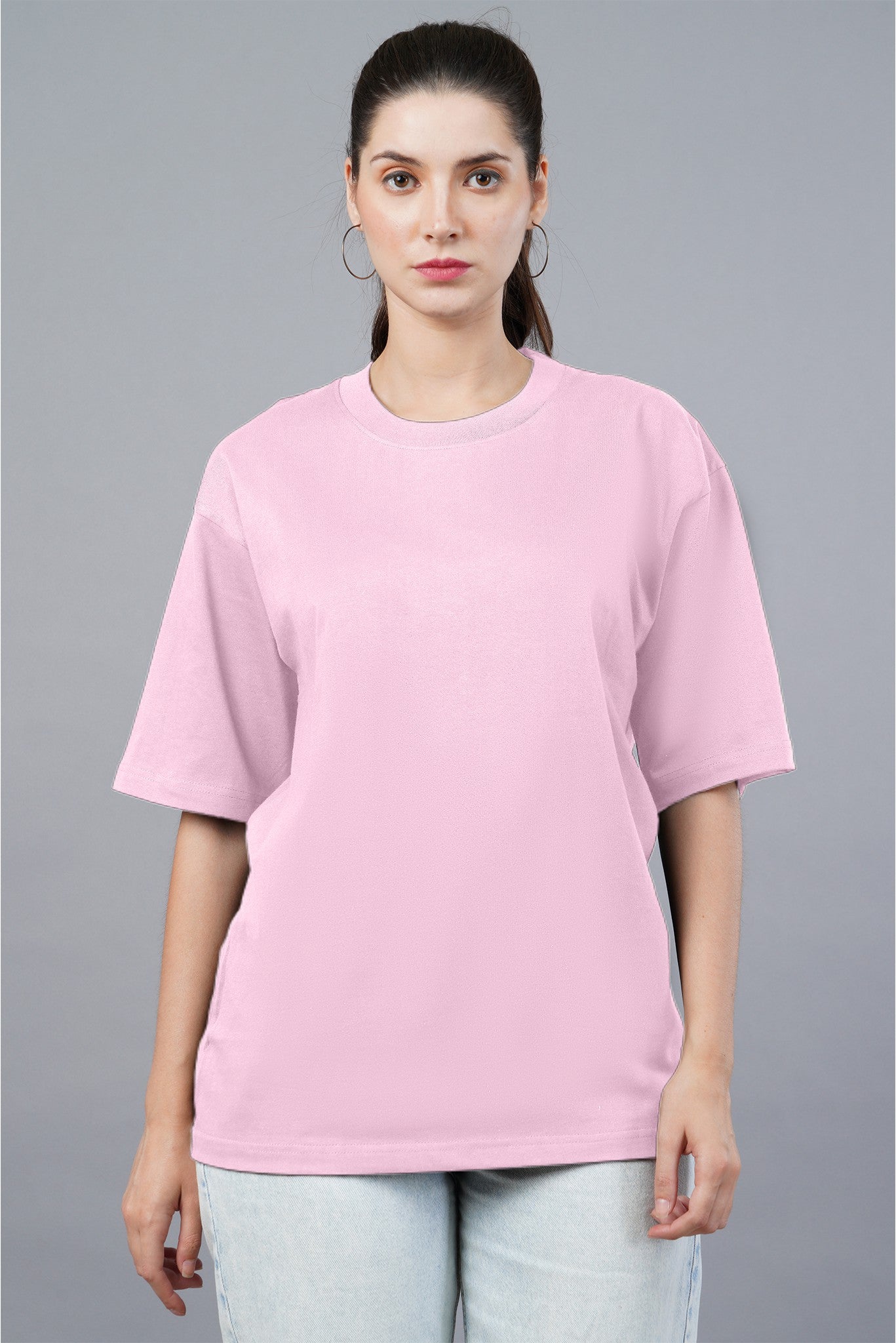 Women's Soft Pink Bliss Oversized T-shirt 004