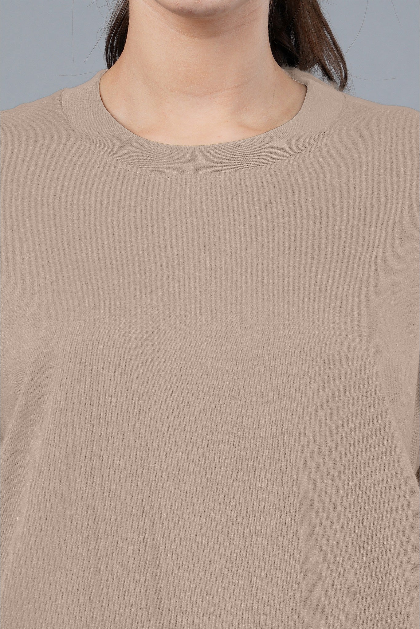 Women's Muddy Taupe Oversized T-shirt 004