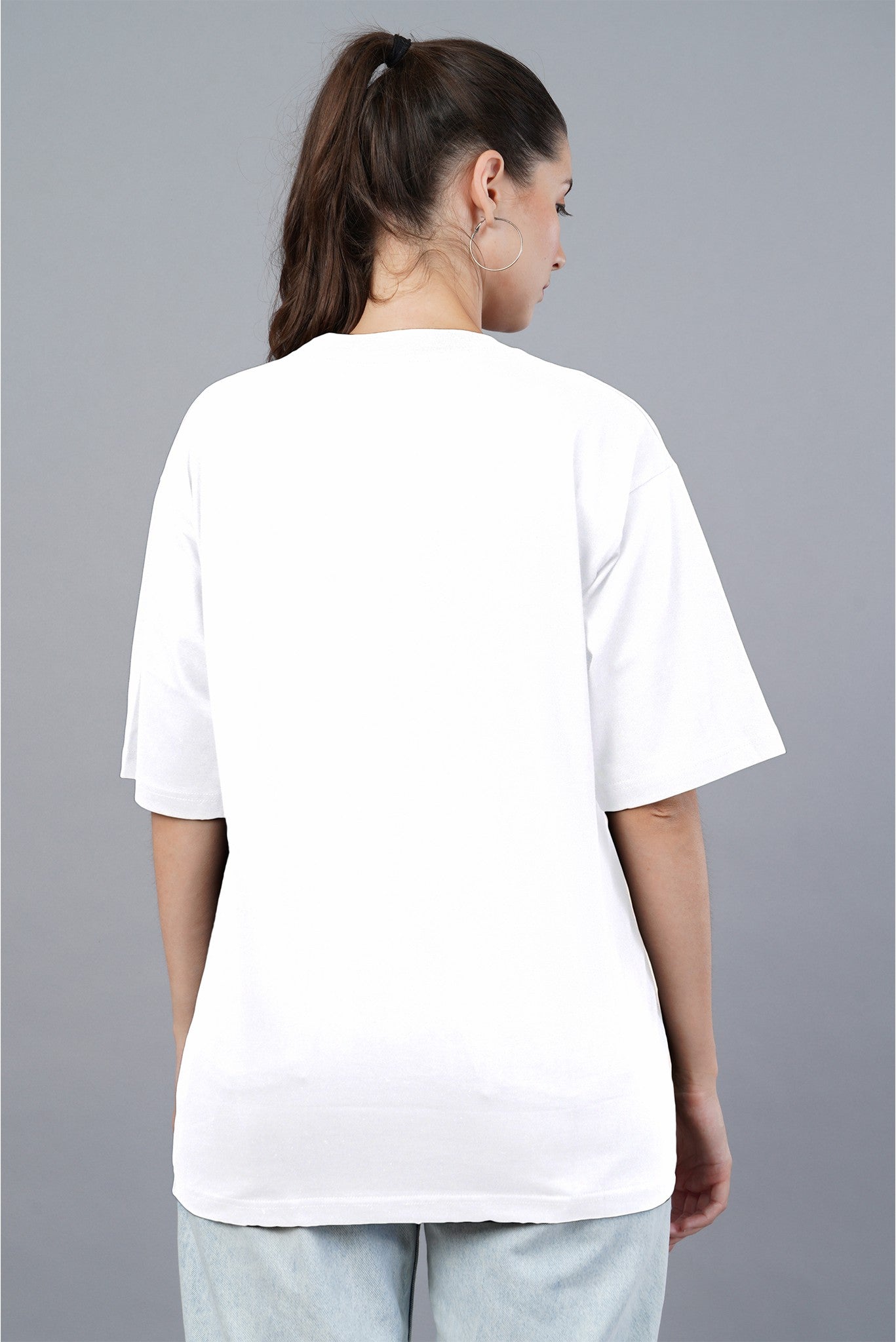 Women's White Elegance Oversized T-shirt 003